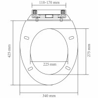 vidaXL Toilettensitz mit Absenkautomatik Wei&szlig; Oval