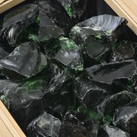 vidaXL Gabionensteine aus Glas Gr&uuml;n 60-120 mm 25 kg
