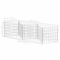 vidaXL Gabionenkorb Pflanzkasten Gem&uuml;se-Hochbeet Stahl 120&times;30&times;50 cm