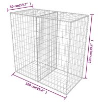 vidaXL Gabionenkorb Stahl 100&times;50&times;100 cm