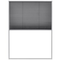 vidaXL Insektenschutz-Plissee f&uuml;r Fenster Aluminium 60 x 80 cm