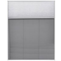 vidaXL Insektenschutz-Plissee f&uuml;r Fenster Jalousie Aluminium 80x100 cm