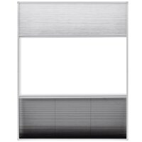 vidaXL Insektenschutz-Plissee f&uuml;r Fenster Jalousie Aluminium 80x100 cm