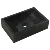 vidaXL Waschbecken 45x30x12 cm Marmor Schwarz