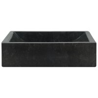 vidaXL Waschbecken 45x30x12 cm Marmor Schwarz