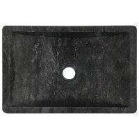 vidaXL Waschbecken 45x30x12 cm Marmor Schwarz