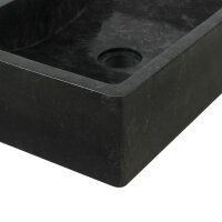 vidaXL Waschbecken 45x30x12 cm Marmor Schwarz