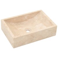 vidaXL Waschbecken 45x30x12 cm Marmor Creme