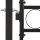 WOWONA Zauntor Doppelfl?gel Gew?lbte Spitze Stahl 400 x 150 cm Schwarz