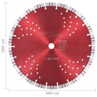 vidaXL Diamant-Trennscheibe mit Turbo und L&ouml;chern Stahl 300 mm