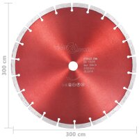 vidaXL Diamant-Trennscheibe Stahl 300 mm