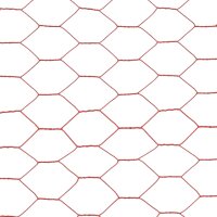 vidaXL Drahtzaun Stahl mit PVC-Beschichtung 25x1,2 m Rot