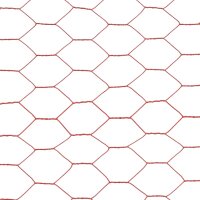 vidaXL Drahtzaun Stahl mit PVC-Beschichtung 25x1,5 m Rot