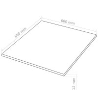 vidaXL MDF-Platten 4 Stück Quadratisch 60x60 cm 12 mm