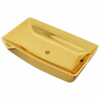 vidaXL Waschbecken 71 x 38 x 13,5 cm Keramik Golden