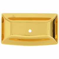 vidaXL Waschbecken 71 x 38 x 13,5 cm Keramik Golden