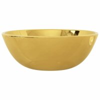 vidaXL Waschbecken 28 x 10 cm Keramik Golden