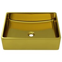 vidaXL Waschbecken 41 x 30 x 12 cm Keramik Golden