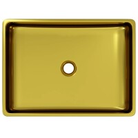 vidaXL Waschbecken 41 x 30 x 12 cm Keramik Golden