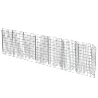 vidaXL Gabionenwand Verzinkter Stahl 450&times;30&times;100 cm