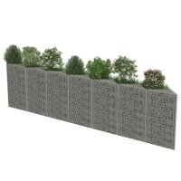 vidaXL Gabionenwand Verzinkter Stahl 450&times;30&times;100 cm