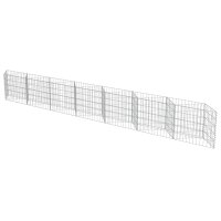 vidaXL Gabionenwand Verzinkter Stahl 450&times;30&times;50 cm