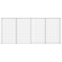 vidaXL Gabionenwand mit Abdeckung Verzinkter Stahl 200&times;20&times;85 cm