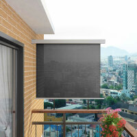vidaXL Balkon-Seitenmarkise Multifunktional 150x200 cm Grau
