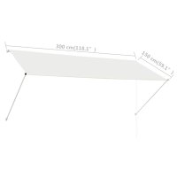 vidaXL Einziehbare Markise 300×150 cm Creme