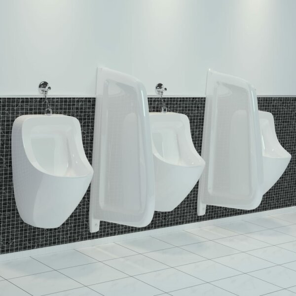 vidaXL Urinal Trennwand Wandmontage Keramik Wei&szlig;