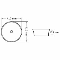 vidaXL Waschbecken 41 x 12,5 cm Keramik Wei&szlig;