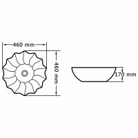 vidaXL Waschbecken 46 x 17 cm Keramik Wei&szlig;