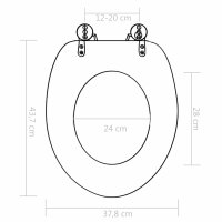 vidaXL Toilettensitz mit Soft-Close-Deckel MDF Muschel-Design