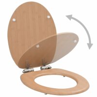 vidaXL Toilettensitz mit Soft-Close-Deckel MDF Bambus-Design