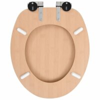 vidaXL Toilettensitz mit Soft-Close-Deckel MDF Bambus-Design