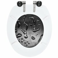 vidaXL Toilettensitz mit Soft-Close-Deckel MDF Wassertropfen-Design