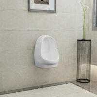 vidaXL Wandurinal mit Sp&uuml;lventil Keramik Wei&szlig;