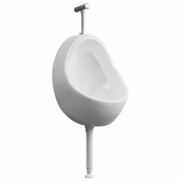 vidaXL Wandurinal mit Spülventil Keramik Weiß