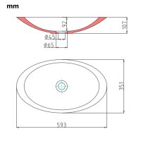 vidaXL Waschbecken 59,3 x 35,1 x 10,7 cm Mineralguss/Marmorguss Wei&szlig;