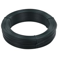 vidaXL Zaun-Bindedraht 250 m 1,4/2 mm Stahl Schwarzgrün