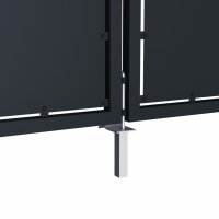 vidaXL Gartentor Stahl 300 x 125 cm Anthrazit