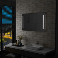 vidaXL Badezimmer-Wandspiegel mit LED 100 x 60 cm