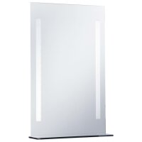 vidaXL Badezimmer-LED-Wandspiegel mit Regal 60×80 cm