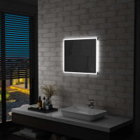 vidaXL Badezimmer-Wandspiegel mit LED und Touch-Sensor 60 x 50 cm