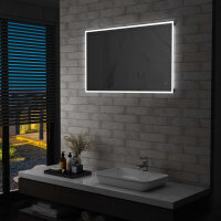 vidaXL Badezimmer-Wandspiegel mit LED und Touch-Sensor...