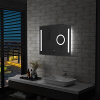 vidaXL Badezimmer-Wandspiegel mit LED und Touch-Sensor 80...