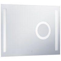 vidaXL Badezimmer-Wandspiegel mit LED und Touch-Sensor 80 x 60 cm