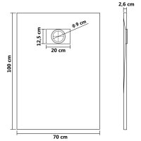 vidaXL Duschwanne SMC Wei&szlig; 100&times;70 cm