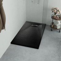 vidaXL Duschwanne SMC Schwarz 90&times;70 cm