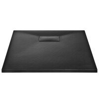 vidaXL Duschwanne SMC Schwarz 90&times;70 cm